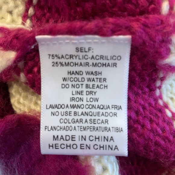 &Merci Fuzzy Striped Sweater turtleneck soft nwt mohair blend - Picture 9 of 9